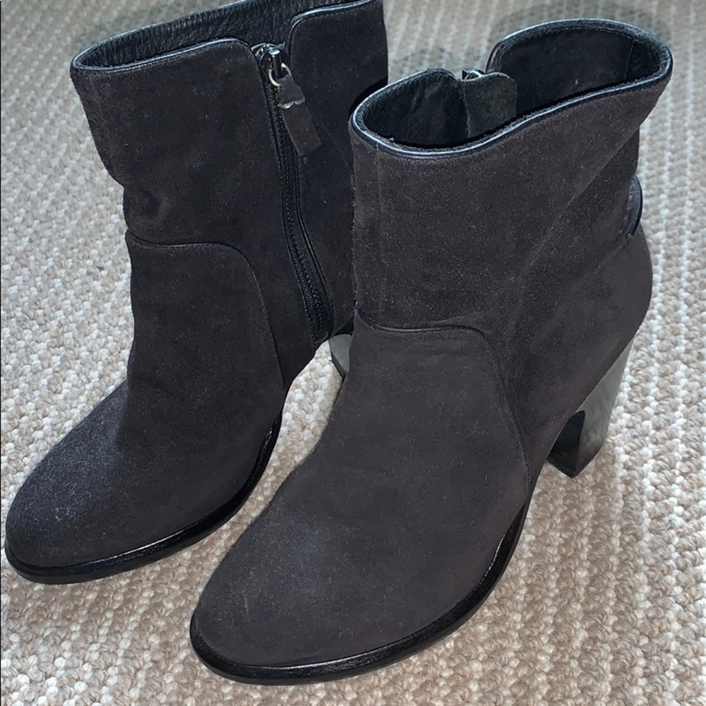 rag & bone Black Suede Ankle Booties